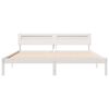 vidaXL Cadru de pat cu headboard Alb 180 x 200 cm Lemn de pin masiv
