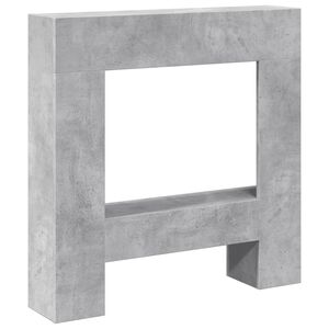 vidaXL Mască de șemineu, gri beton, 81x18x82 cm, lemn prelucrat