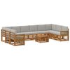 vidaXL Set de canapele de exterior 8 pcs Natural și gri deschis