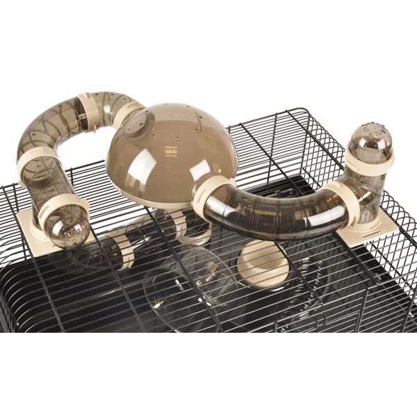 FLAMINGO Cușcă pentru hamsteri &bdquo;Figo&rdquo;, 58x38x40 cm, negru și maro