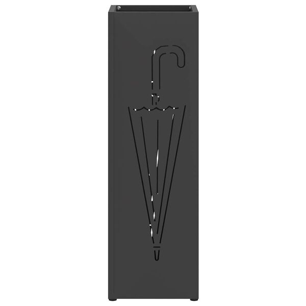 vidaXL Suport pentru umbrele Negru 15,5 x 15,5 x 49 cm Metal