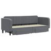 vidaXL Pat de zi cu extensie și sertare gri închis 80x200 cm catifea