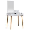 vidaXL Set de Dressing FAUSKE 3 buc. Alb 76 x 50 x 143 cm