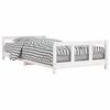 vidaXL Cadru de pat pentru copii, alb, 90x200 cm, lemn masiv de pin