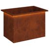 vidaXL Jardinieră de grădină cu LED Ruginit 40 x 60 x 40 cm
