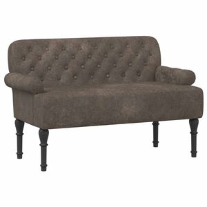 vidaXL Canapea cu capitonaj butonat Gri &icirc;nchis 120 x 65 x 78 cm
