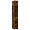 vidaXL Dulap de depozitare slim, stejar fumuriu, 30x42,5x225 cm, lemn