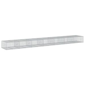 vidaXL Coș gabion cu capac, 700x100x50 cm, fier galvanizat
