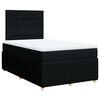 vidaXL Pat box spring cu saltea, negru, 120x190 cm, catifea