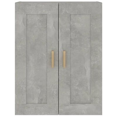 vidaXL Dulap de perete, gri beton, 69,5x32,5x90 cm, lemn prelucrat