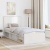 vidaXL Cadru de pat cu headboard Alb 90 x 190 cm Lemn de pin masiv