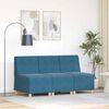 vidaXL Unitate Sofa Modulară Fără Brațe 3 pcs albastru 55 x 74 x 82 cm