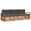 vidaXL Set de canapele de exterior 3 buc. Natural și Antracit