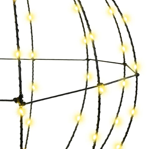 vidaXL Bola cu 320 LED 2 pcs Alb cald 50 cm Metal