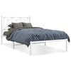 vidaXL Cadru de pat din metal cu tăblie, alb, 107x203 cm