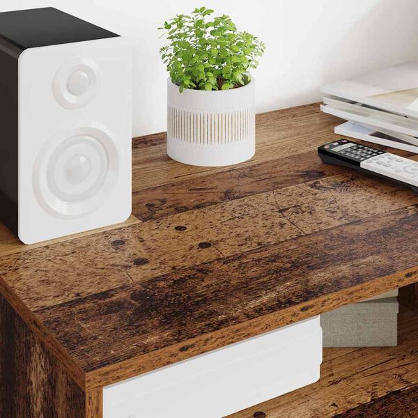 vidaXL Cabinet TV cu sertar Lemn Vechi 100 x 48 x 43 cm Lemn compozit