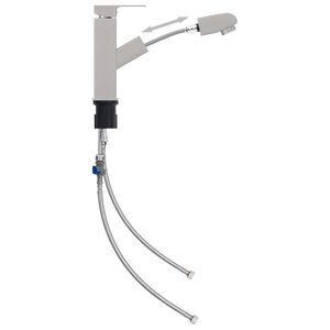 vidaXL Robinet chiuvetă de baie retractabil, argintiu, 157x172 mm