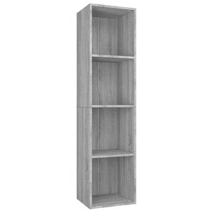 vidaXL Bibliotecă/dulap TV, gri sonoma, 36x30x143 cm, lemn prelucrat