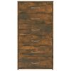 vidaXL Servantă cu 6 sertare, stejar fumuriu, 50x34x96 cm, lemn