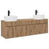 vidaXL Set dulap baie 3 buc. Stejar Artizanal 49 x 44,5 x 65 cm