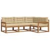 vidaXL Set de canapele de exterior 4 buc. Natural și Bej