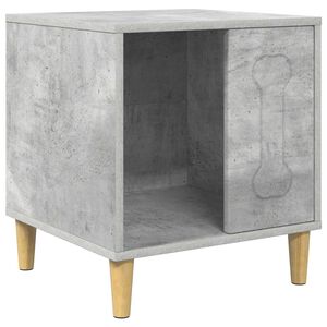 vidaXL Casă pentru c&acirc;ini Gri Beton 44 x 42 x 49 cm Lemn prelucrat