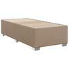 vidaXL Pat box spring cu saltea, cappuccino, 80x200 cm piele ecologică