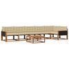 vidaXL Set de canapele de exterior cu pernă 7 pcs Natural și Bej