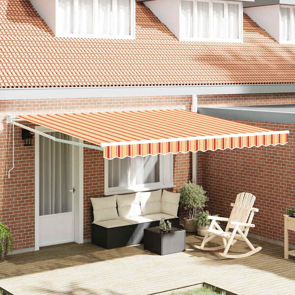 vidaXL Cortina Retractabilă Galben și portocalie 400 &times; 300 cm