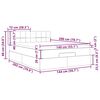 vidaXL Cadru de pat otoman cu saltea țesătură maro închis 140x200 cm