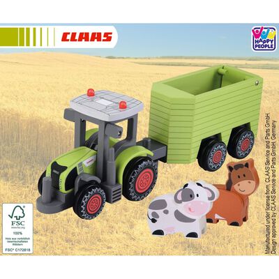 CLAAS Tractor de jucărie cu remorcă Axion 870+ Animal, 36 cm