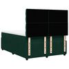 vidaXL Pat box spring cu saltea, verde &icirc;nchis, 140x190 cm, catifea