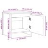 vidaXL Dulap de noapte Lemn vechi 45 x 34 x 44,5 cm Lemn compozit