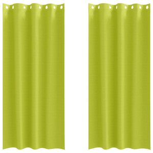 vidaXL Perdele Opaque cu Inel 2 buc. Verde 225 x 140 cm Poliester