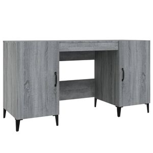 vidaXL Birou, gri sonoma, 140x50x75 cm, lemn compozit