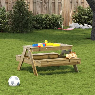 vidaXL Masă de picnic pentru copii, 88x97x52 cm, lemn de pin tratat