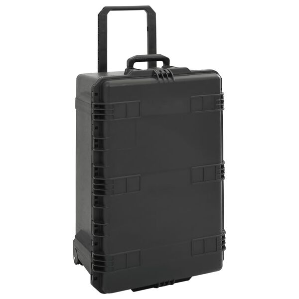 vidaXL Carcasă de transport portabilă, negru, 79,5x52x39 cm, PP
