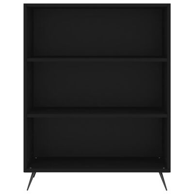 vidaXL Bibliotecă, negru, 69,5x32,5x90 cm, lemn compozit