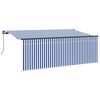 vidaXL Cortina Retractabilă Manual Albastru și Alb 400 x 200 cm