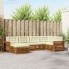 vidaXL Set de canapele de exterior cu pernă 6 pcs Natural și Crem