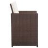 vidaXL Set mobilier de grădină cu perne, 15 piese, maro, poliratan