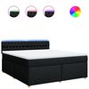 vidaXL Pat box spring cu saltea, negru, 180x200 cm, catifea