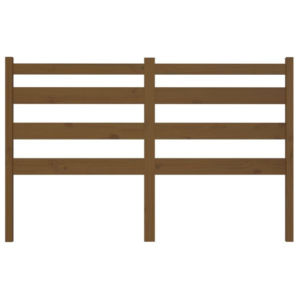 vidaXL Tăblie de pat, maro miere, 146x4x100 cm, lemn masiv de pin
