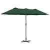vidaXL Parasol de Grădină 370 x 197 x 239 cm Poliester și Aluminiu