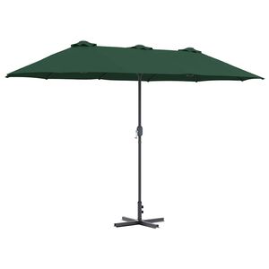 vidaXL Parasol de Grădină 370 x 197 x 239 cm Poliester și Aluminiu