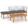 vidaXL Set mobilier de grădină cu perne, 4 piese, lemn masiv de acacia