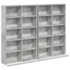 vidaXL Dulap pentru CD-uri 2 buc. Gri Beton 65 x 23,5 x 97,5 cm
