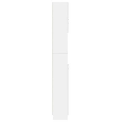 vidaXL Dulap de baie, alb, 32x25,5x190 cm, lemn prelucrat