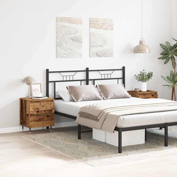 vidaXL Dulap de noapte 2 pcs Lemn vechi 40 x 35 x 50 cm Lemn compozit