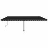 vidaXL Copertină retractabilă manual cu LED, antracit, 600x300 cm